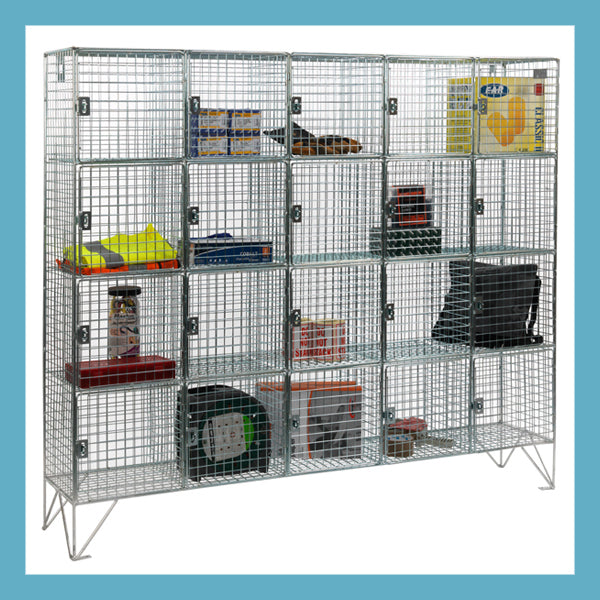 Mesh Multi Compartment Lockers - With Doors