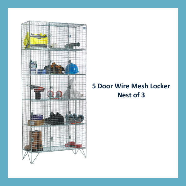 5 Door Mesh Lockers