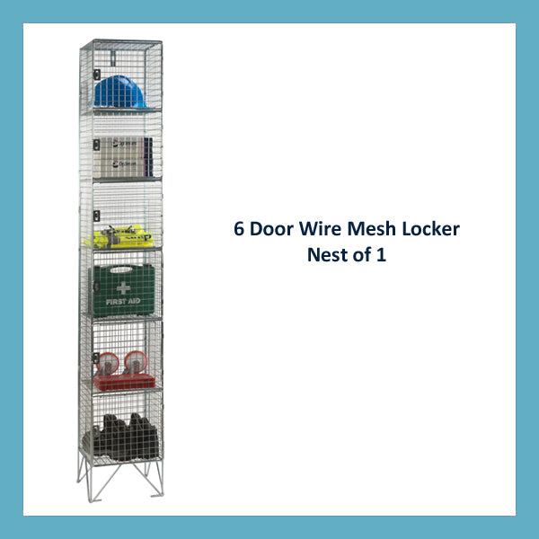 6 Door Mesh Lockers