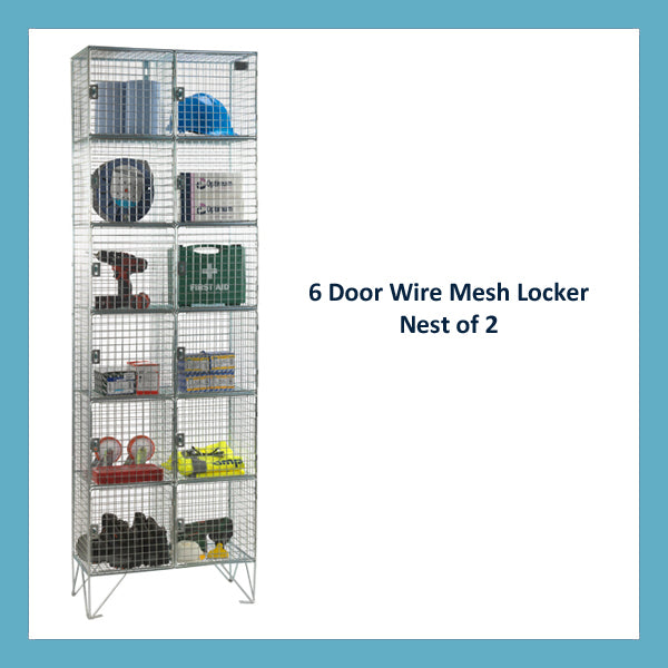 6 Door Mesh Lockers