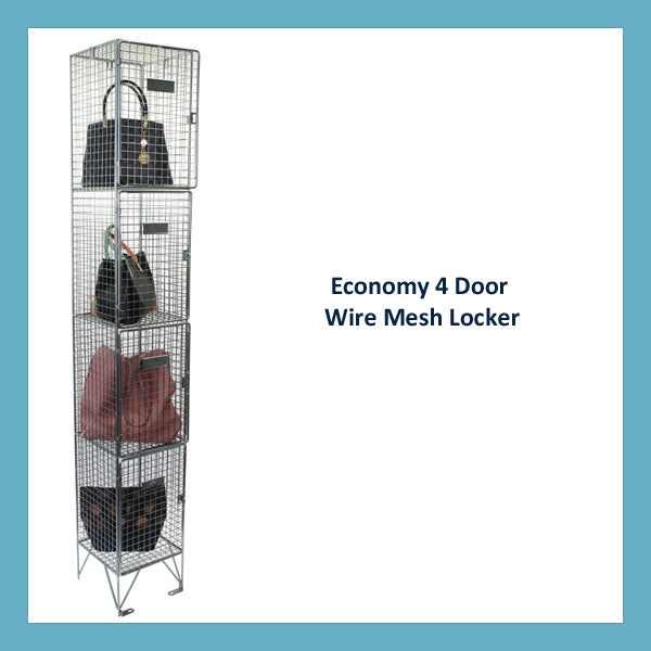 Economy 4 Door Wire Mesh Lockers